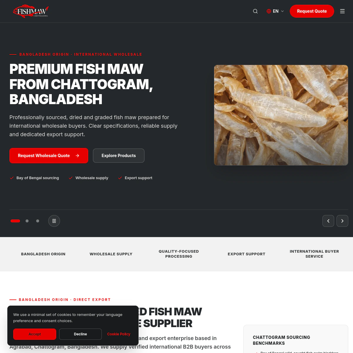 Fish Maw Chittagong website full preview